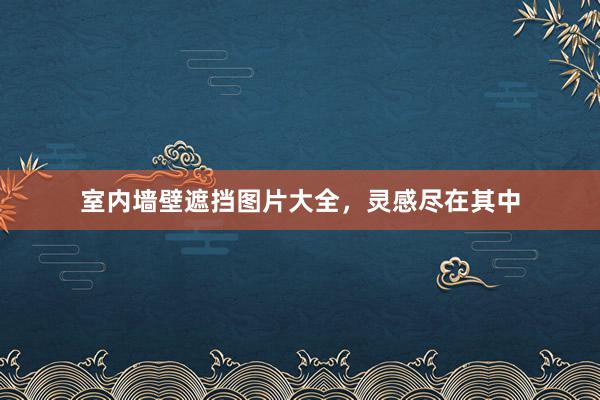 室内墙壁遮挡图片大全，灵感尽在其中
